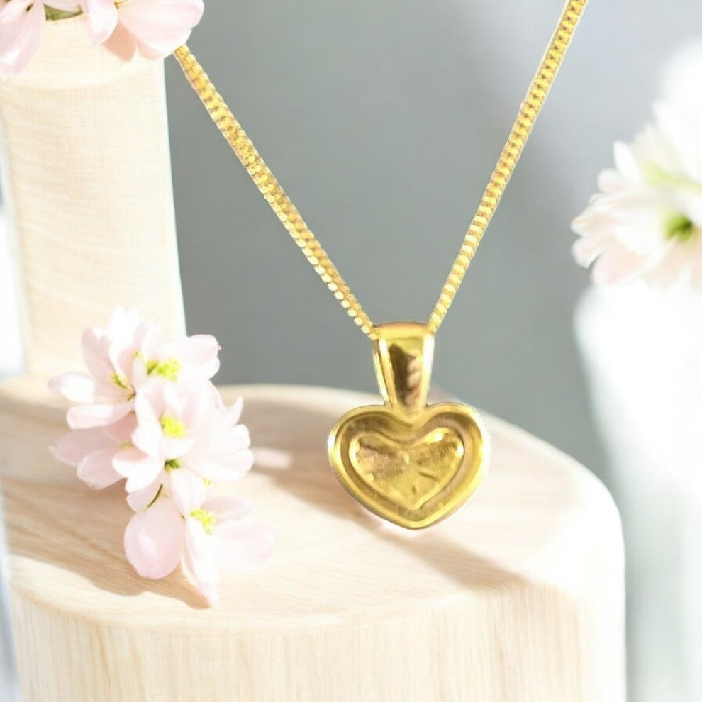 Solid 9ct Gold Small Heart Pendant