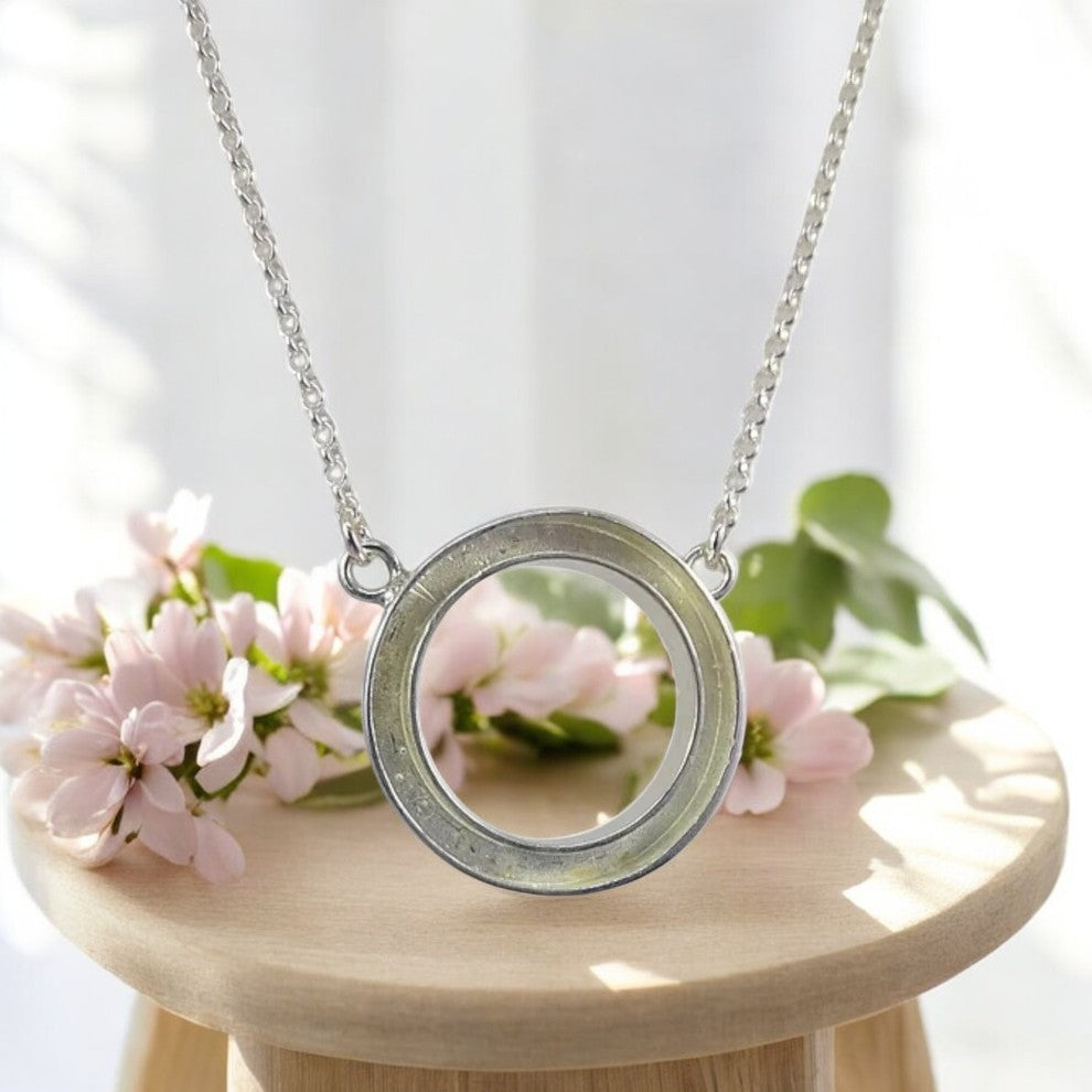 Gorgeous Solid Silver Circle of Life Pendant