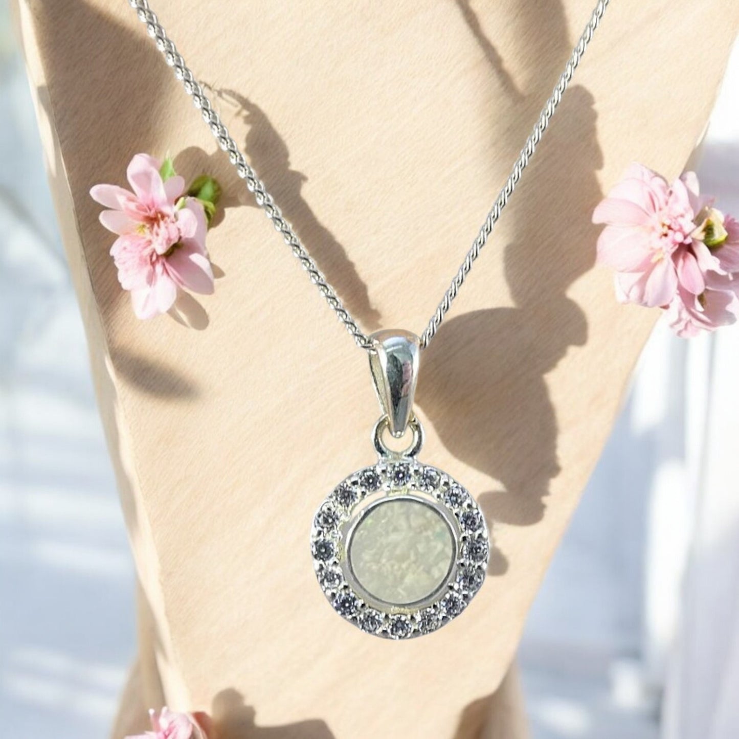 Dainty Solid 925 Silver CZ Pendant