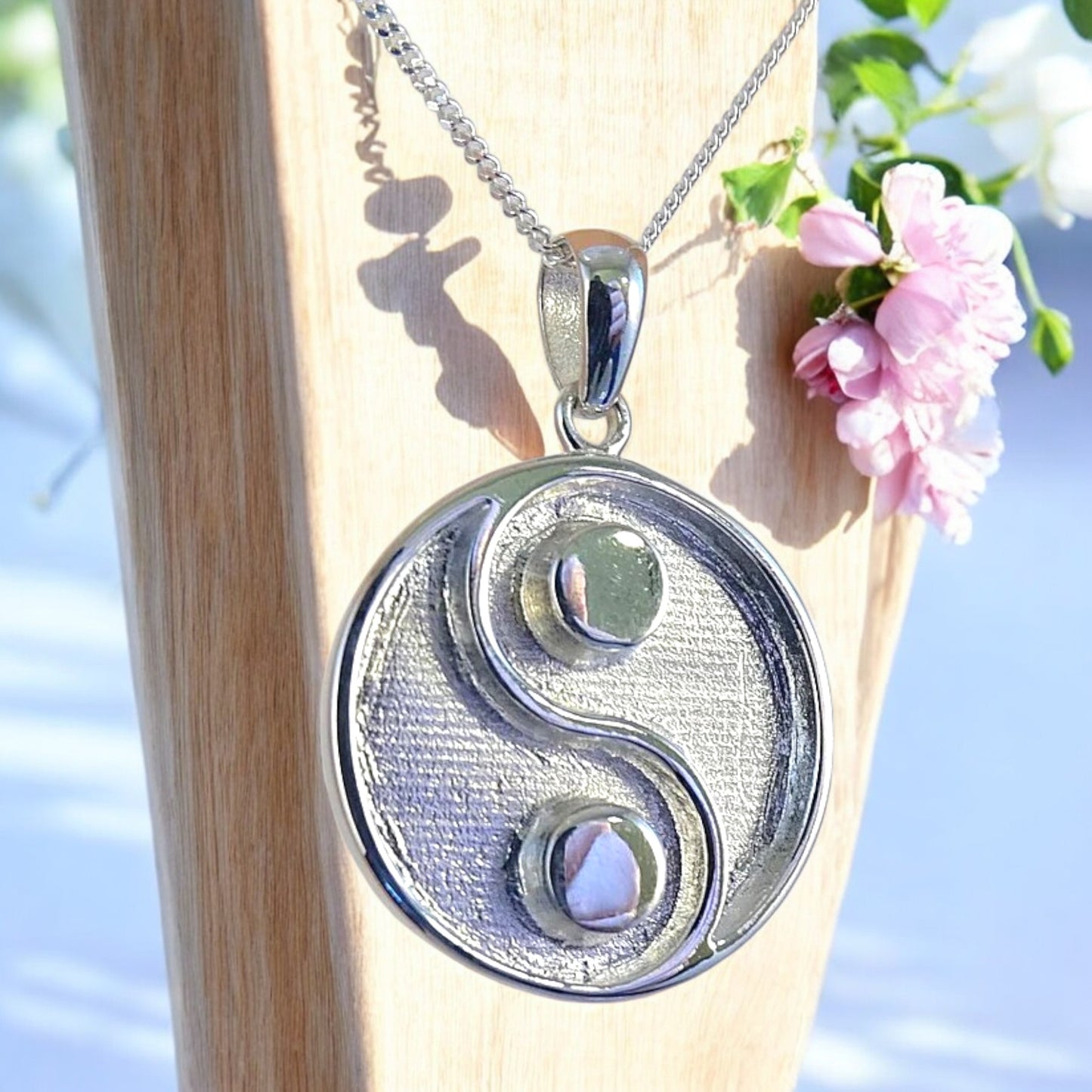 Solid Silver Ying Yang Pendant