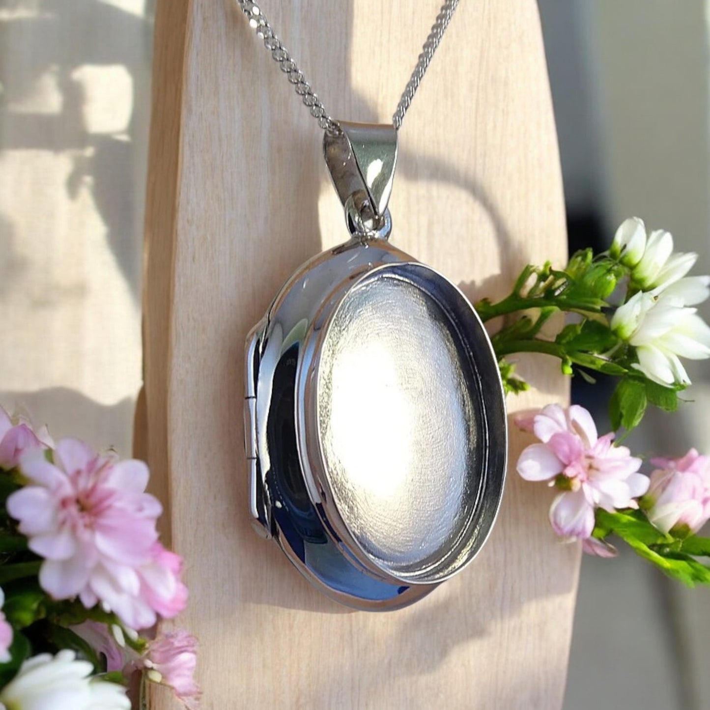Solid 925 Silver Oval Locket