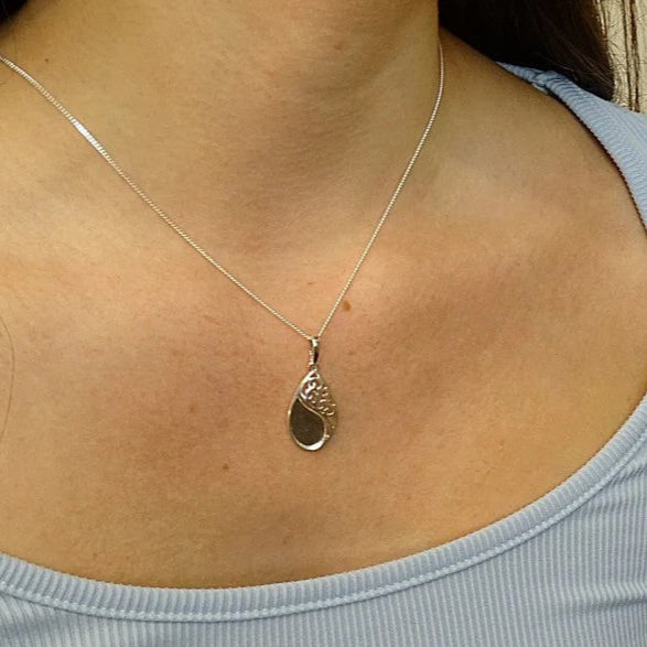 Fancy New Solid 925 Silver Tear Drop Pendant
