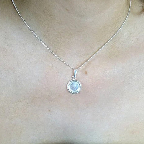 Solid 925 silver 10mm Round Pendant