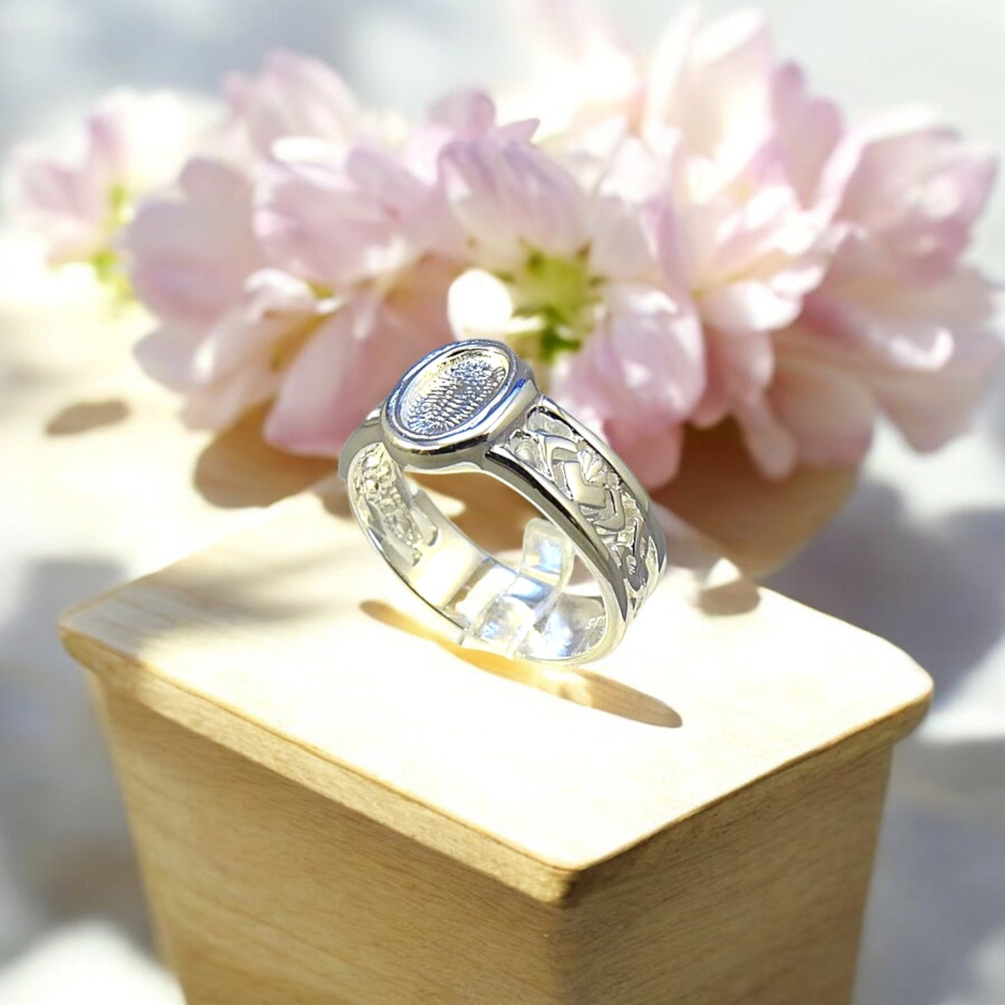 Celtic Inspired Solid Silver Ring