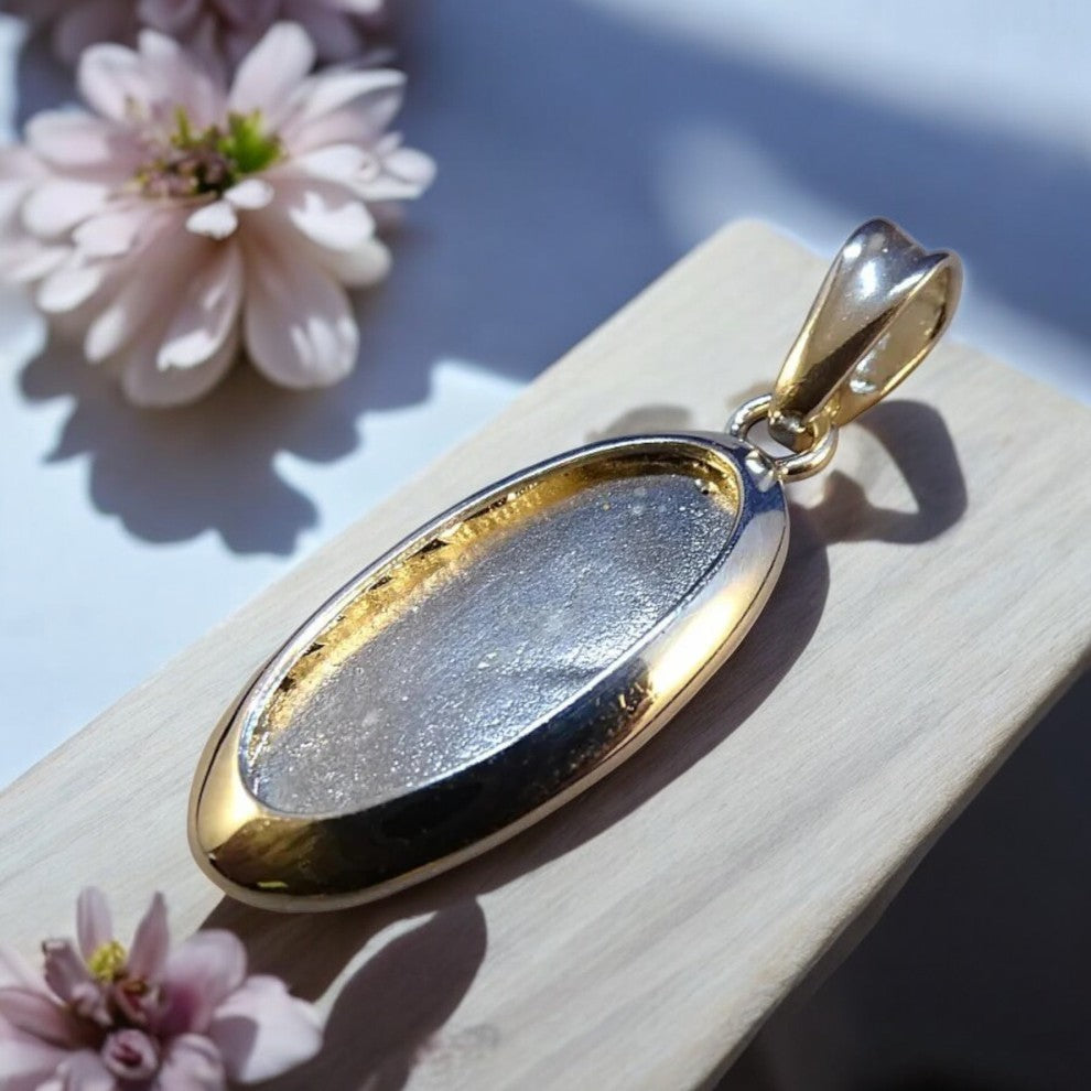 Solid 925 Silver Oval Pendant