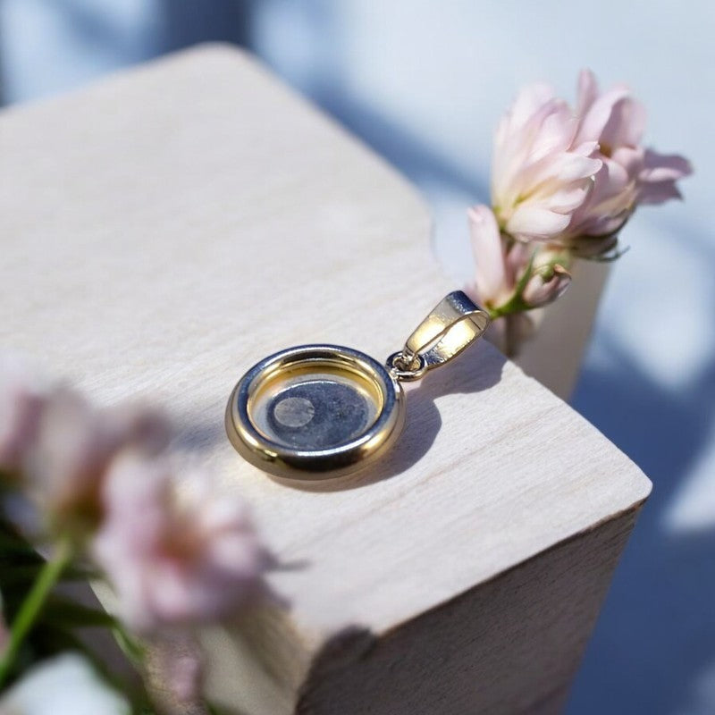 Solid 925 silver 10mm Round Pendant