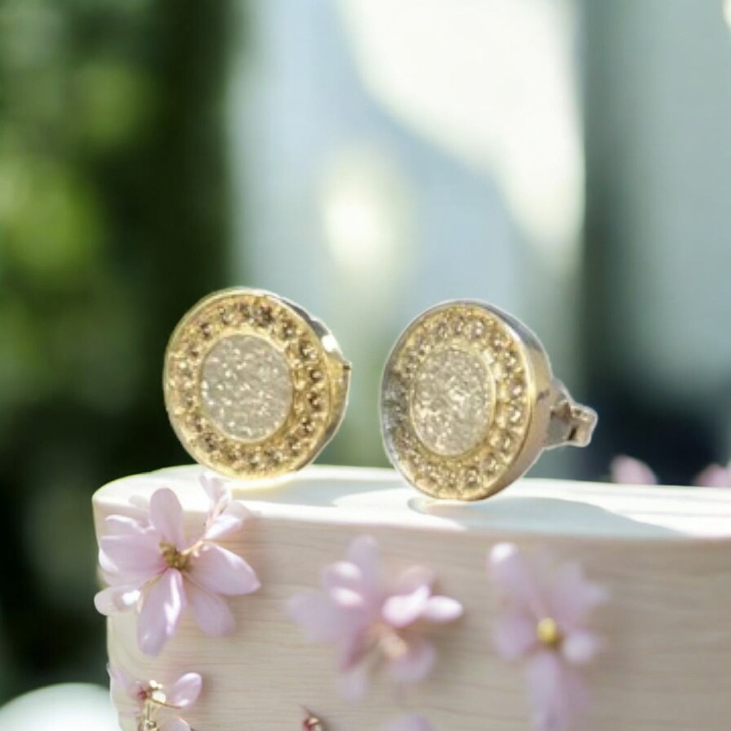 Sparkling Silver Studs With CZ Stones
