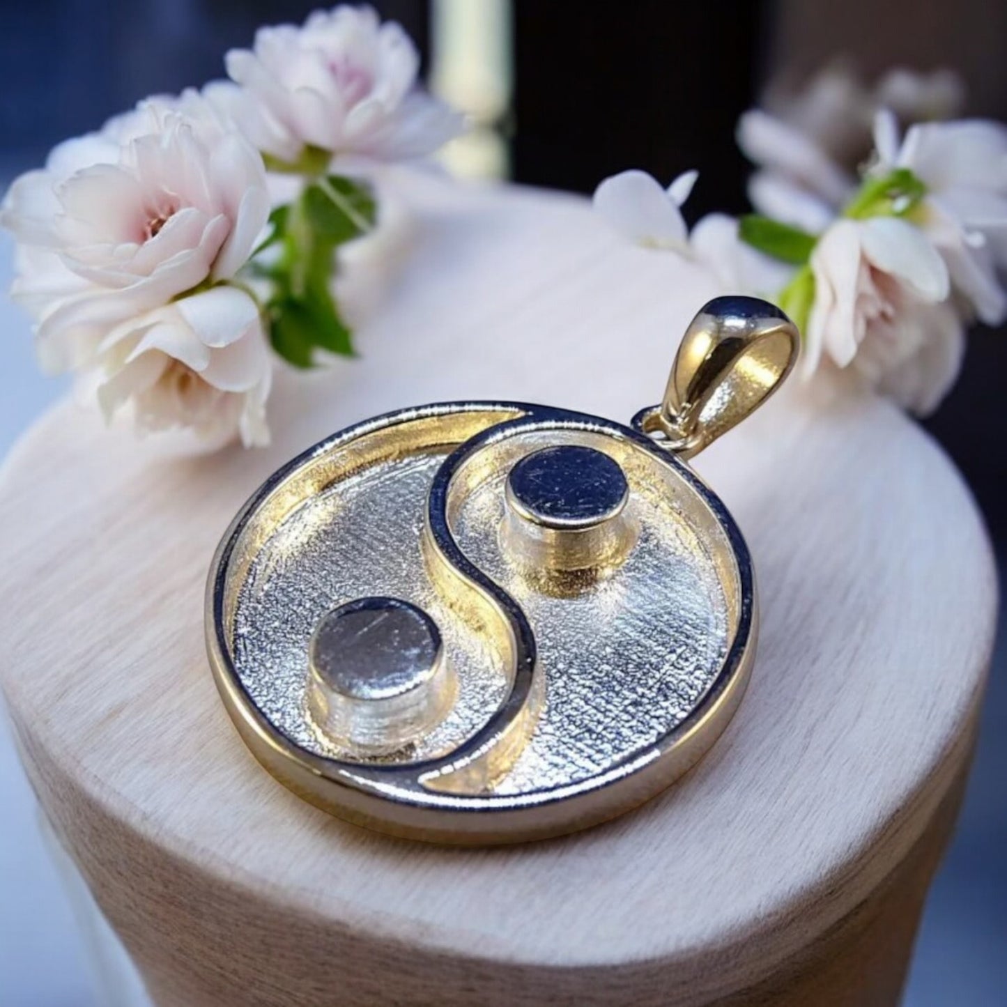 Solid Silver Ying Yang Pendant