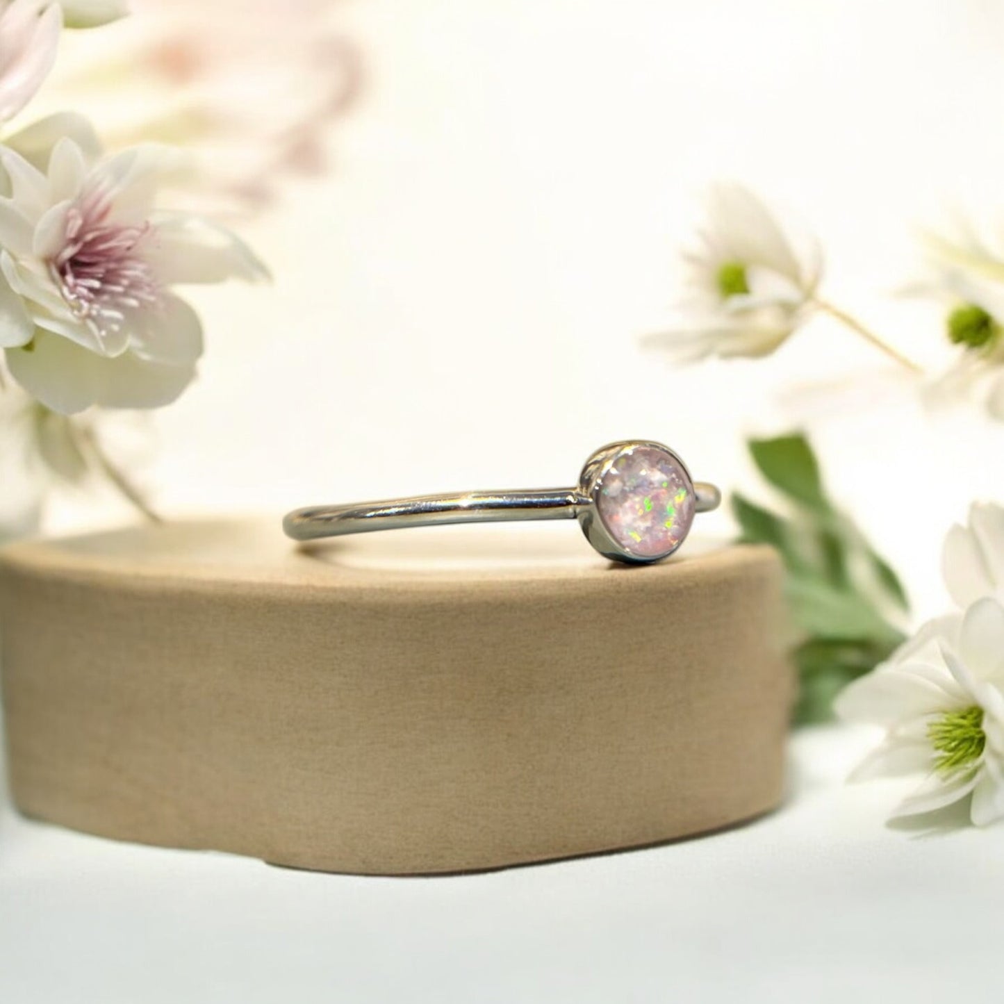 Simple solid 925 silver round stacker ring (two sizes available)