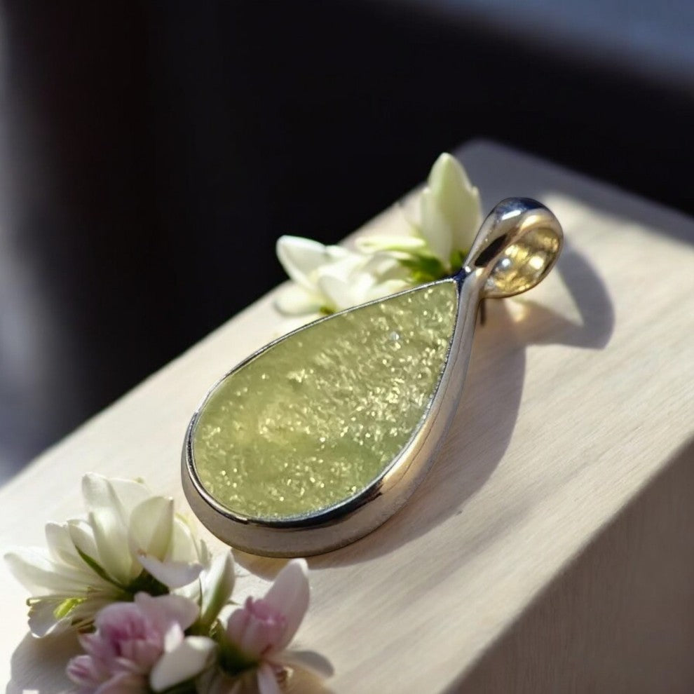 Pear Shaped Solid Silver Pendant