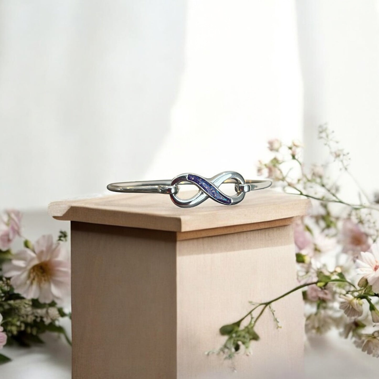 Solid silver Infinity Bangle
