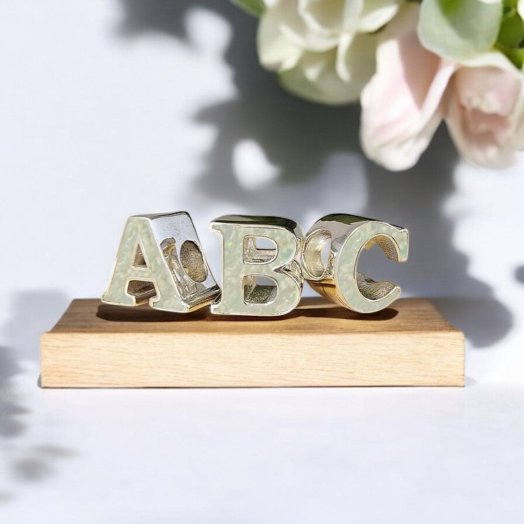 Solid 925 Silver Initial (Letter) Charm