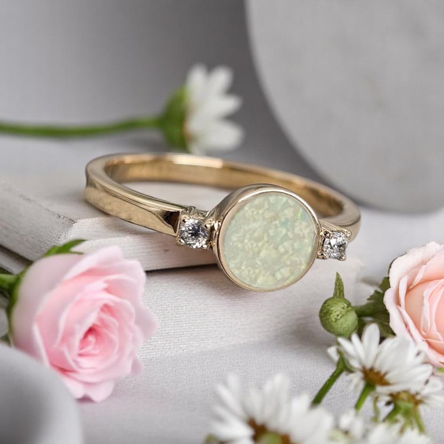 ***NEW***9K Gold Round Double CZ Ring
