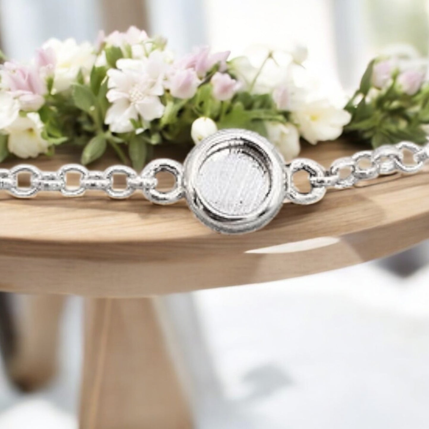 ***NEW***Mini Round Charm Belcher 925 Silver Bracelet