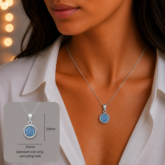 Altair round ashes pendant, handcrafted in Lancashire UK