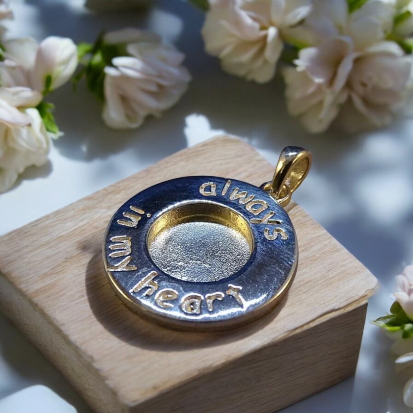 Always In My Heart Solid Silver Memorial pendant