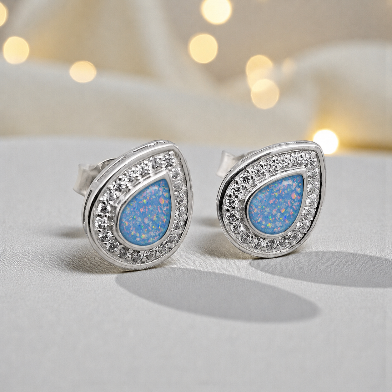 Keepsake Memorial Sterling Silver Ladies Ashes Earrings - Seraph Glow