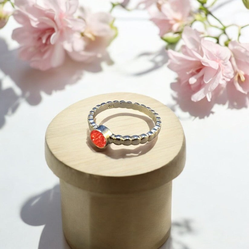 Solid 925 Silver Bobble Shank Ring
