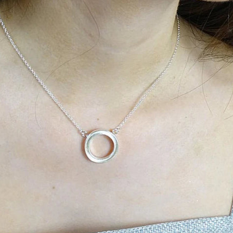 Gorgeous Solid Silver Circle of Life Pendant