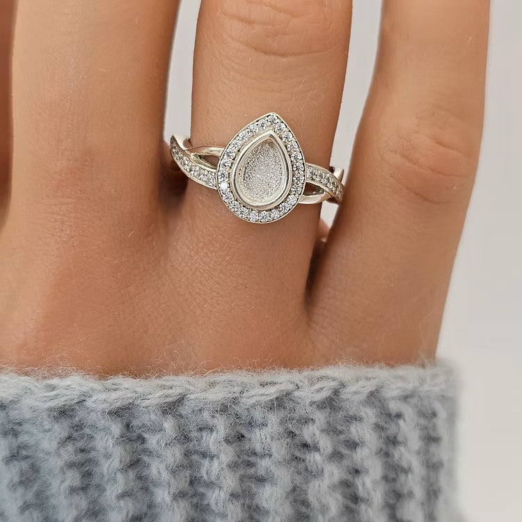 Stunning 925 Silver Criss Cross Ring with CZ Stones (LIMITED STOCK AVAILABLE)