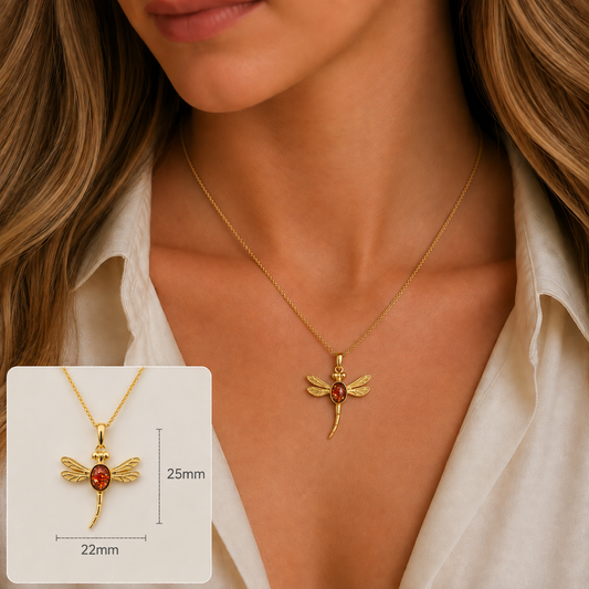 Ruby Red Golden presence 9ct gold pendant, handcrafted in Lancashire UK – by Keepsake Memorial Jewellery