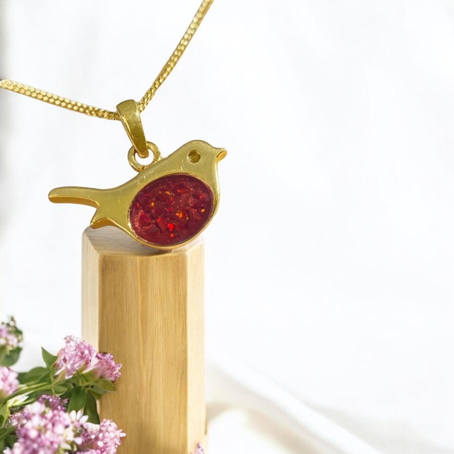 9K Gold Robin pendant