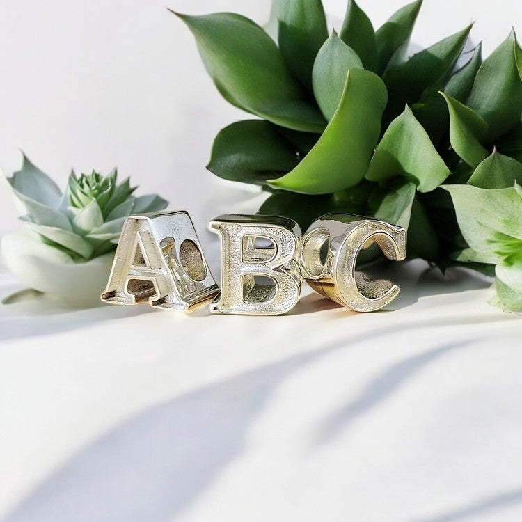Solid 925 Silver Initial (Letter) Charm
