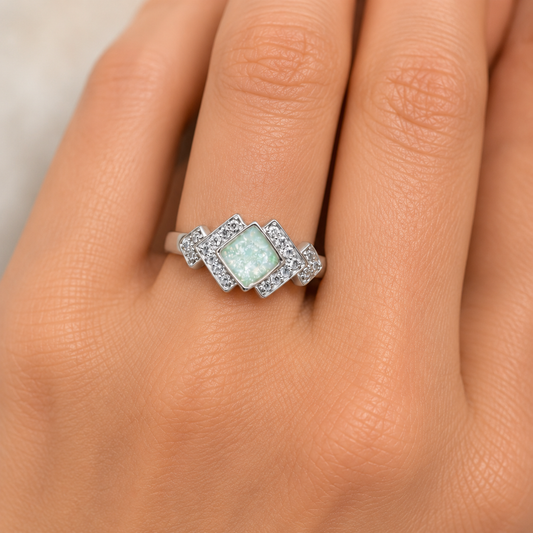 Michaela keepsake memorial ring, handcrafted in lancashire