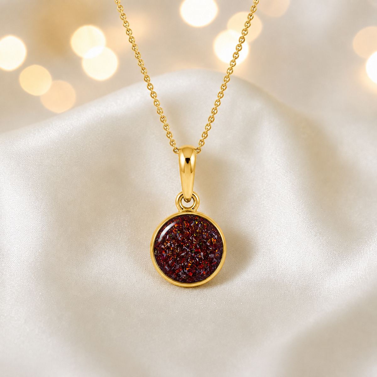 copper mocha Eternal Gold 9ct gold pendant, handcrafted in Lancashire UK β by Keepsake Memorial Jewellery