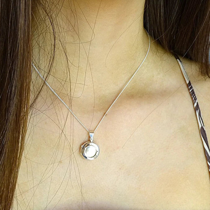 Solid 925 Silver Round Locket