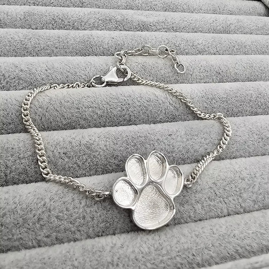 Silver keepsake memorial bracelet, handcrafted in Lancashire, UK