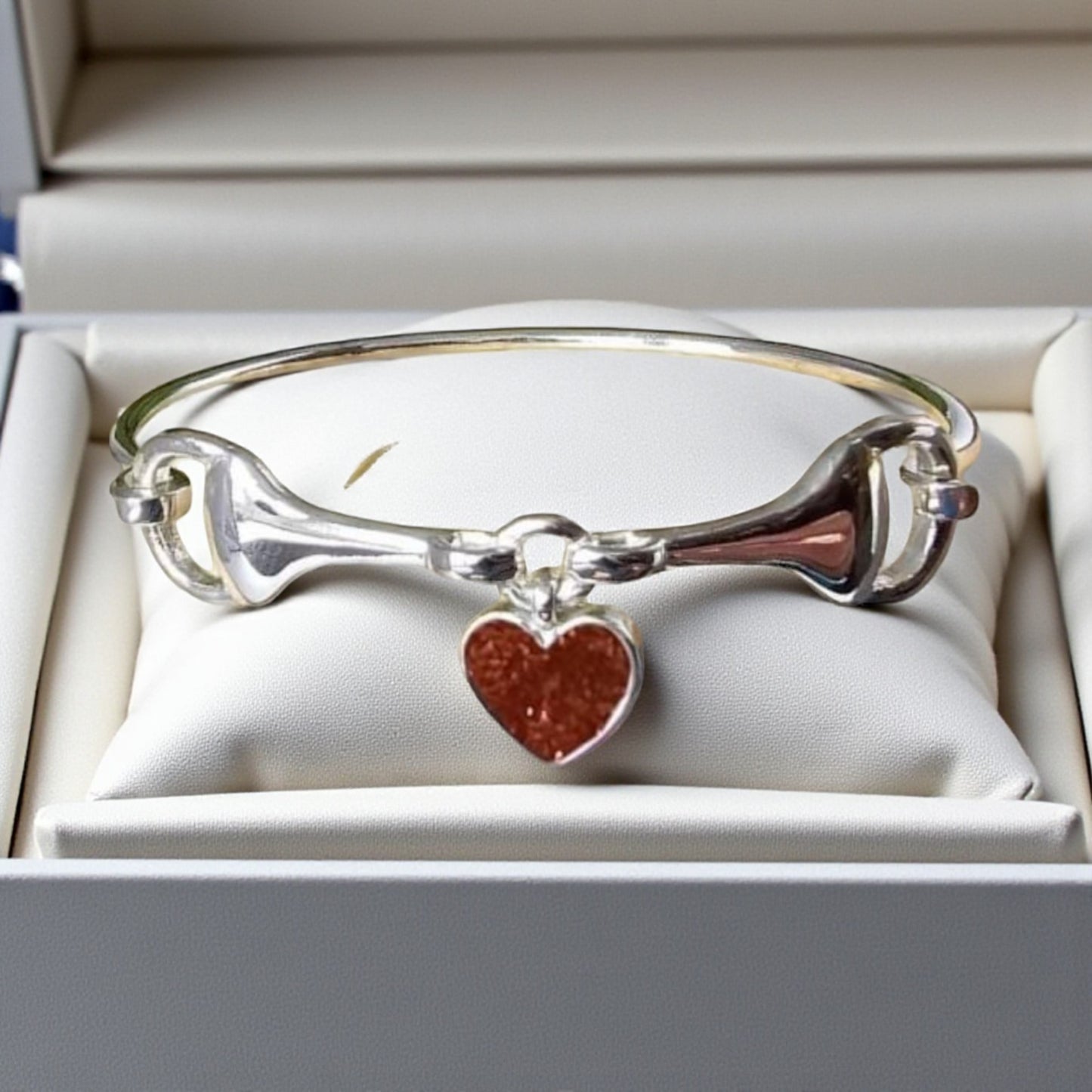 Silver Horse bit memorial bracelet, handcrafted in Lancashire, UK