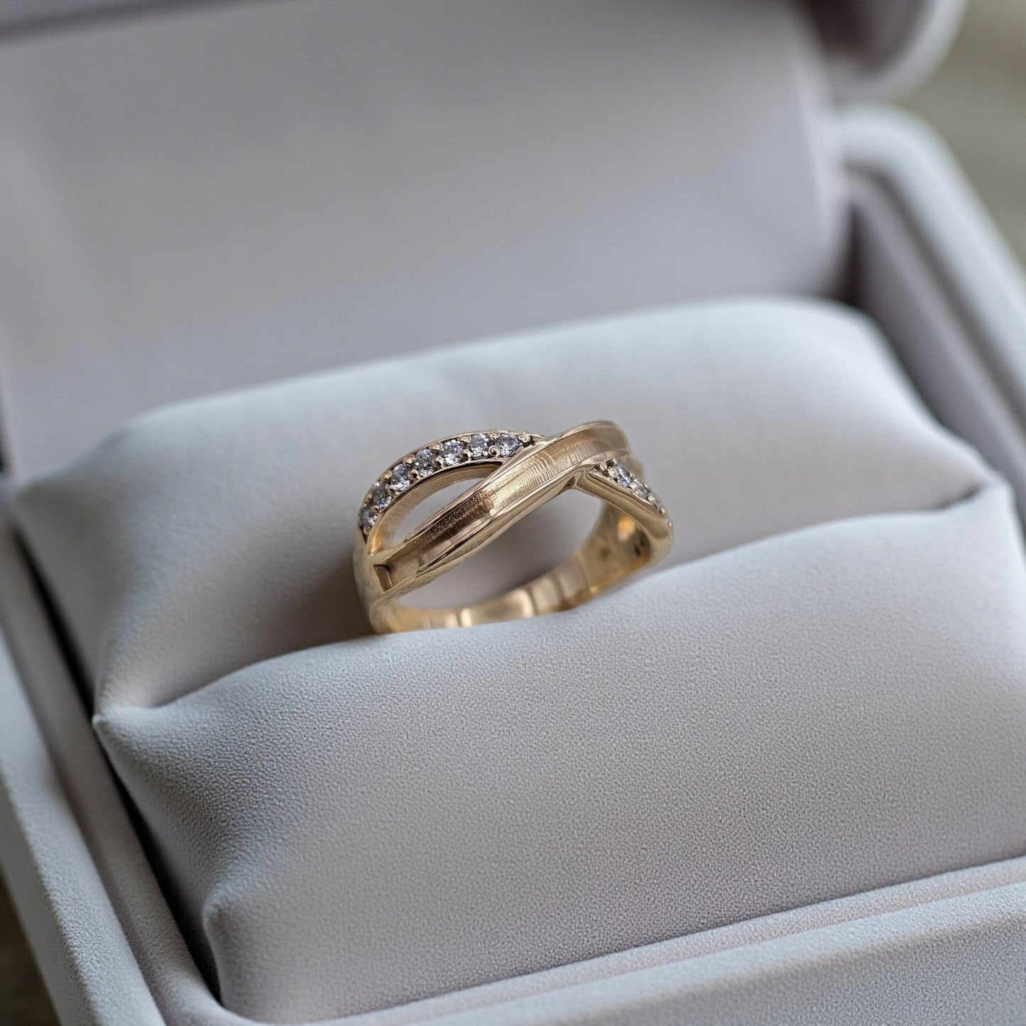 9ct Gold Infinity CZ Ring **MADE TO ORDER**