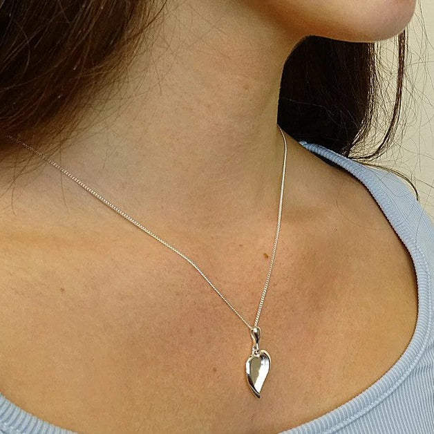 Solid 925 Silver Stylish Heart Pendant