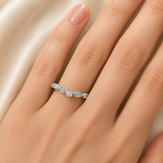 Zara Ring — silver wishbone ashes memorial ring, handcrafted in Lancashire, UK