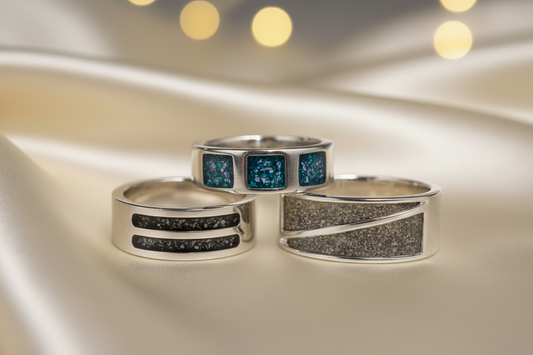 Men's silver memorial jewellery, handcrafted in Lancashire UK