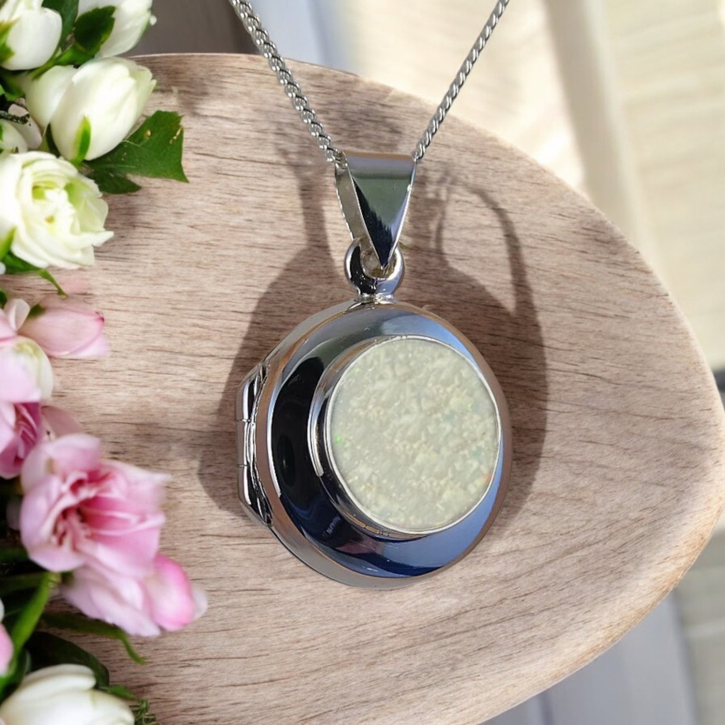Solid 925 Silver Round Locket