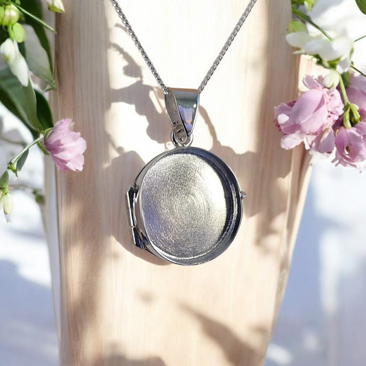 Solid 925 Silver Small Round Locket