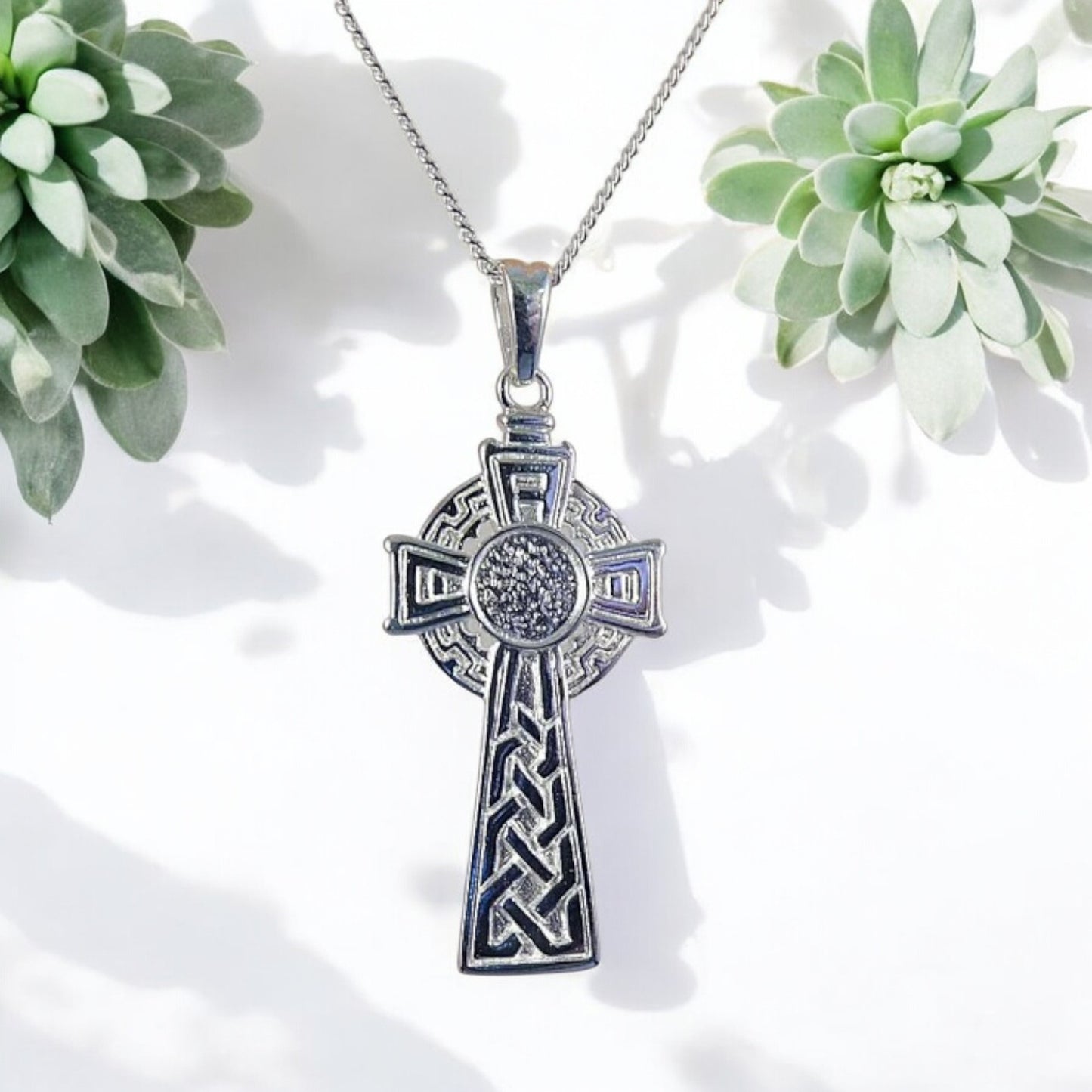 Striking solid Silver Celtic Cross