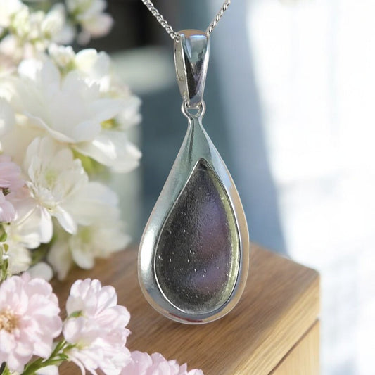 Pear Shape chunky Solid Silver Pendant