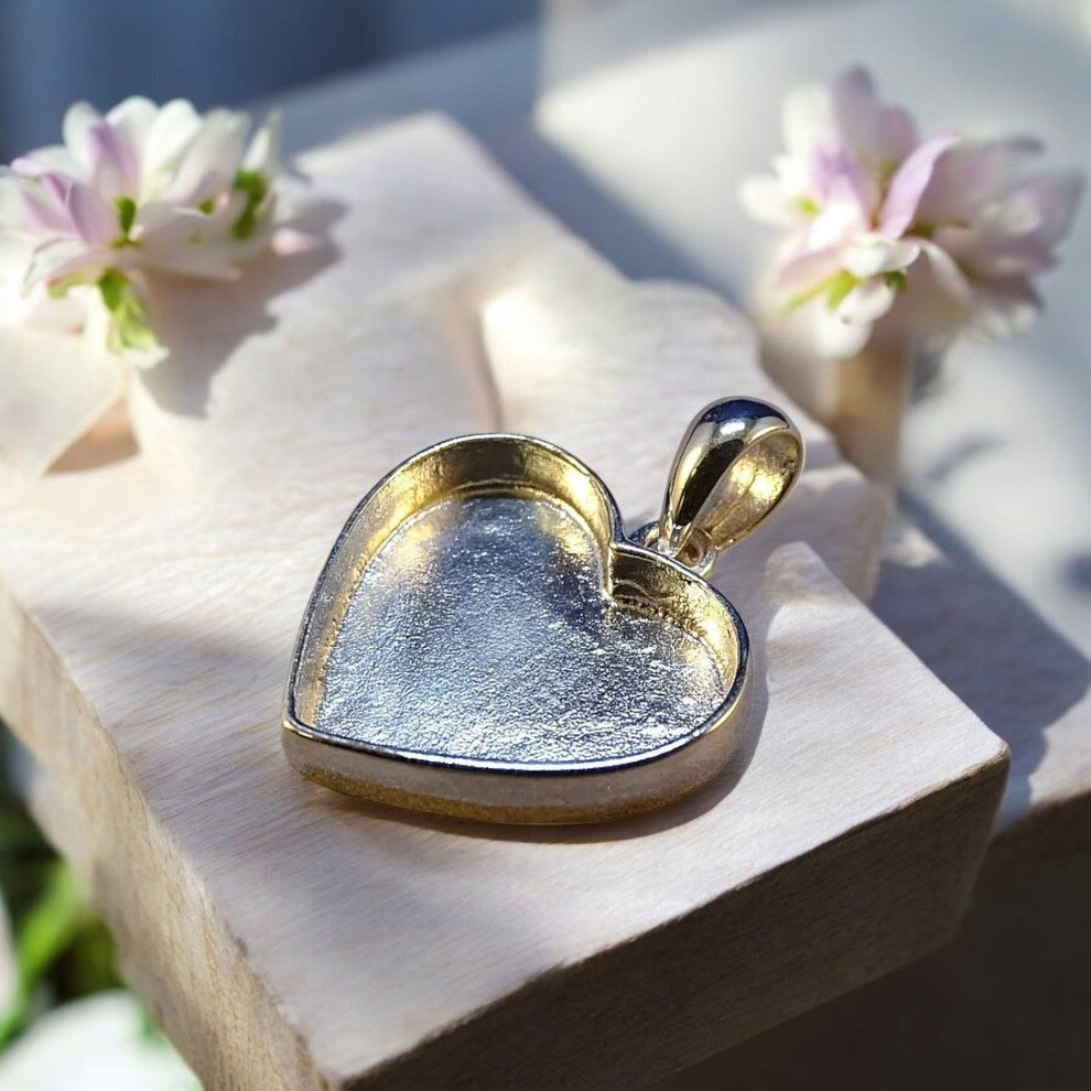Solid 925 Silver Heart Pendant