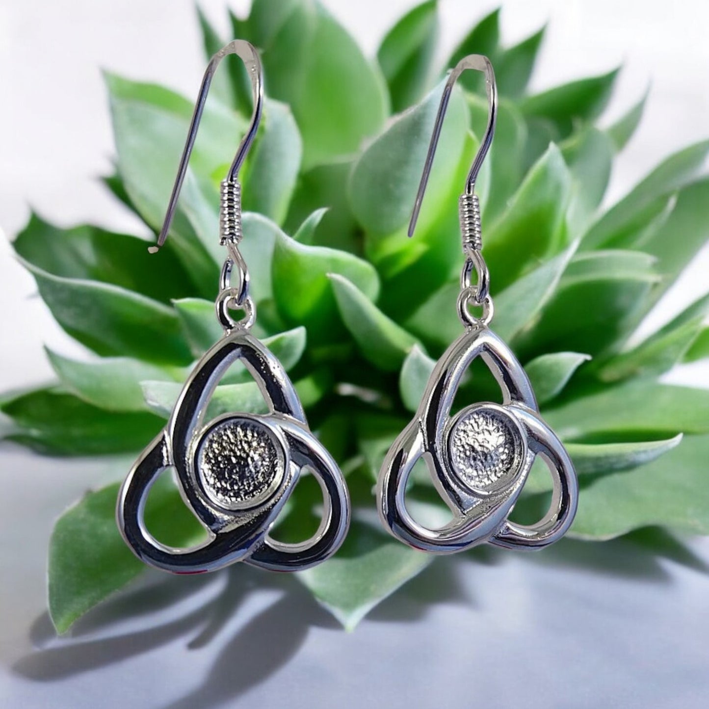 925 Silver Celtic Drop Earrings