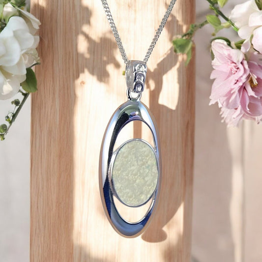 Solid 925 Silver Hoop Pendant