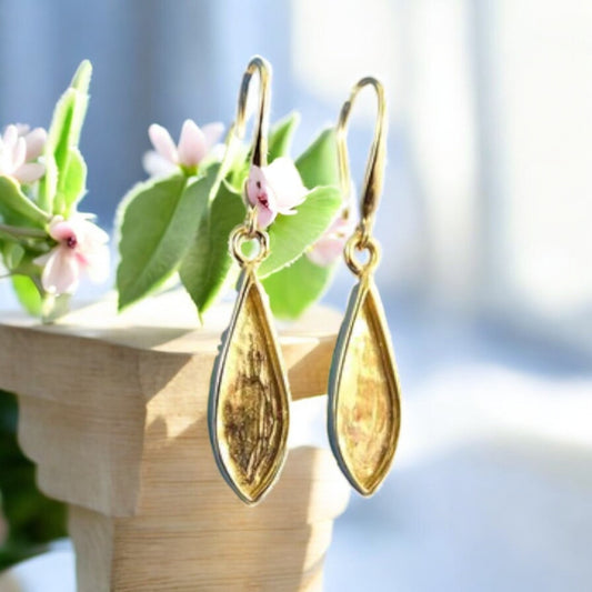Elegant Solid 9ct Gold Teardrop Earrings