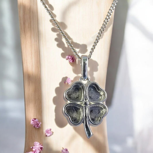 Solid Silver Four Leaf Clover Pendant