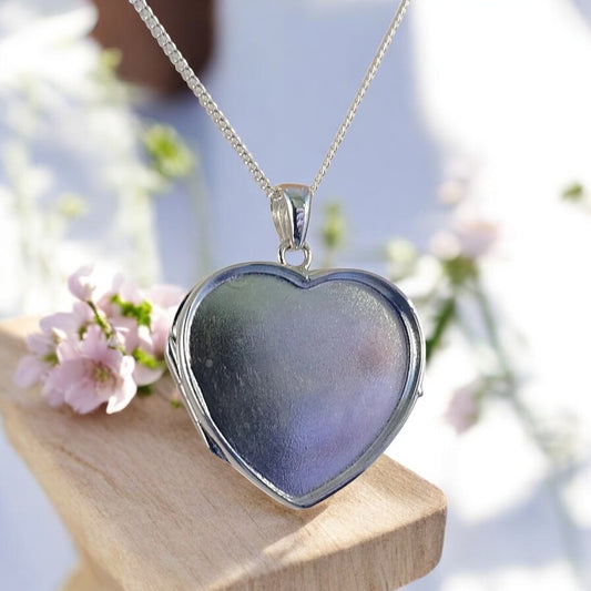 Heart Shaped Solid 925 Silver Locket (Large)