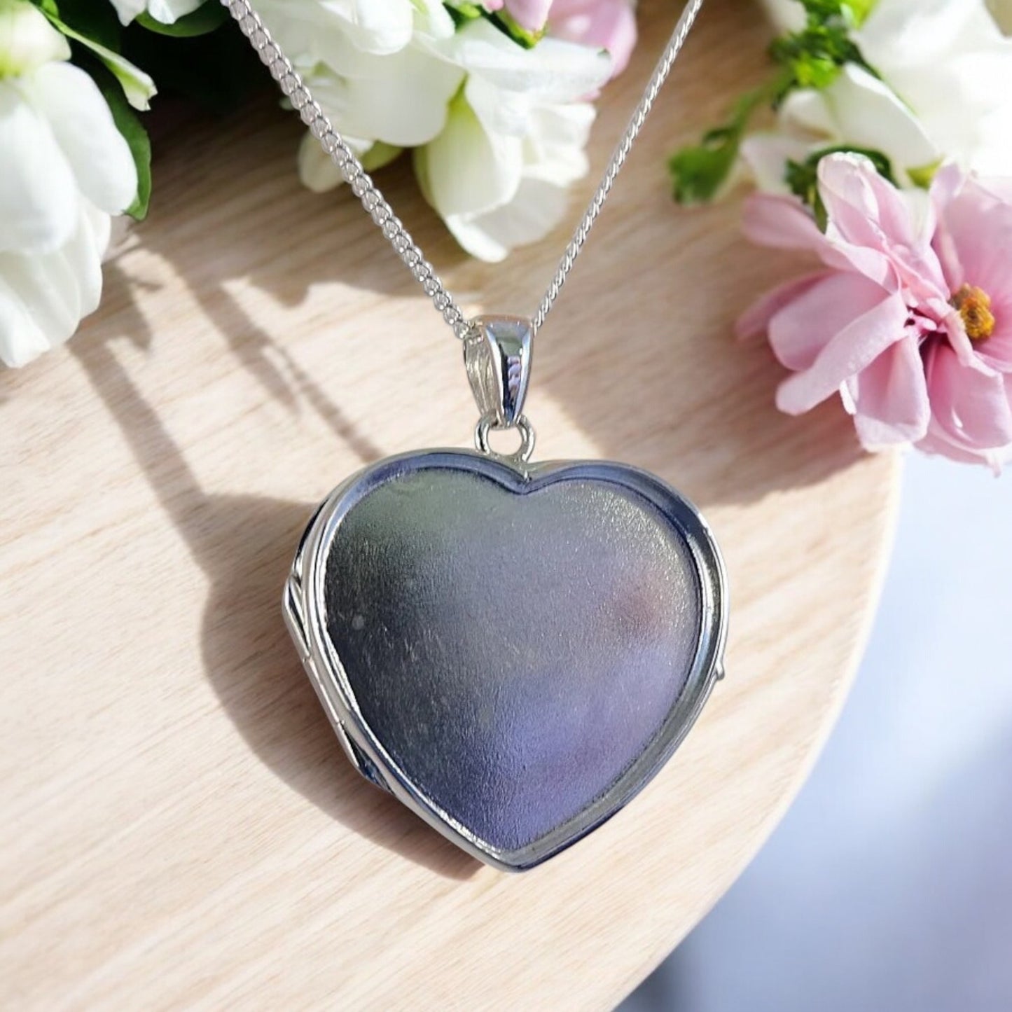 Heart Shaped Solid 925 Silver Locket (Large)
