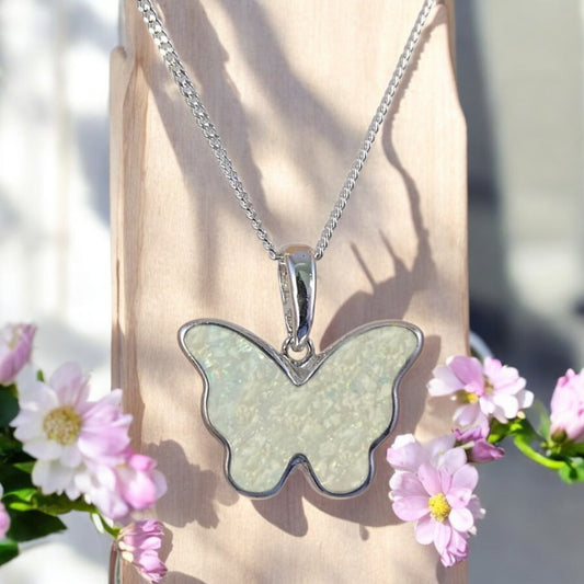Pretty Solid 925 Silver Butterfly Pendant