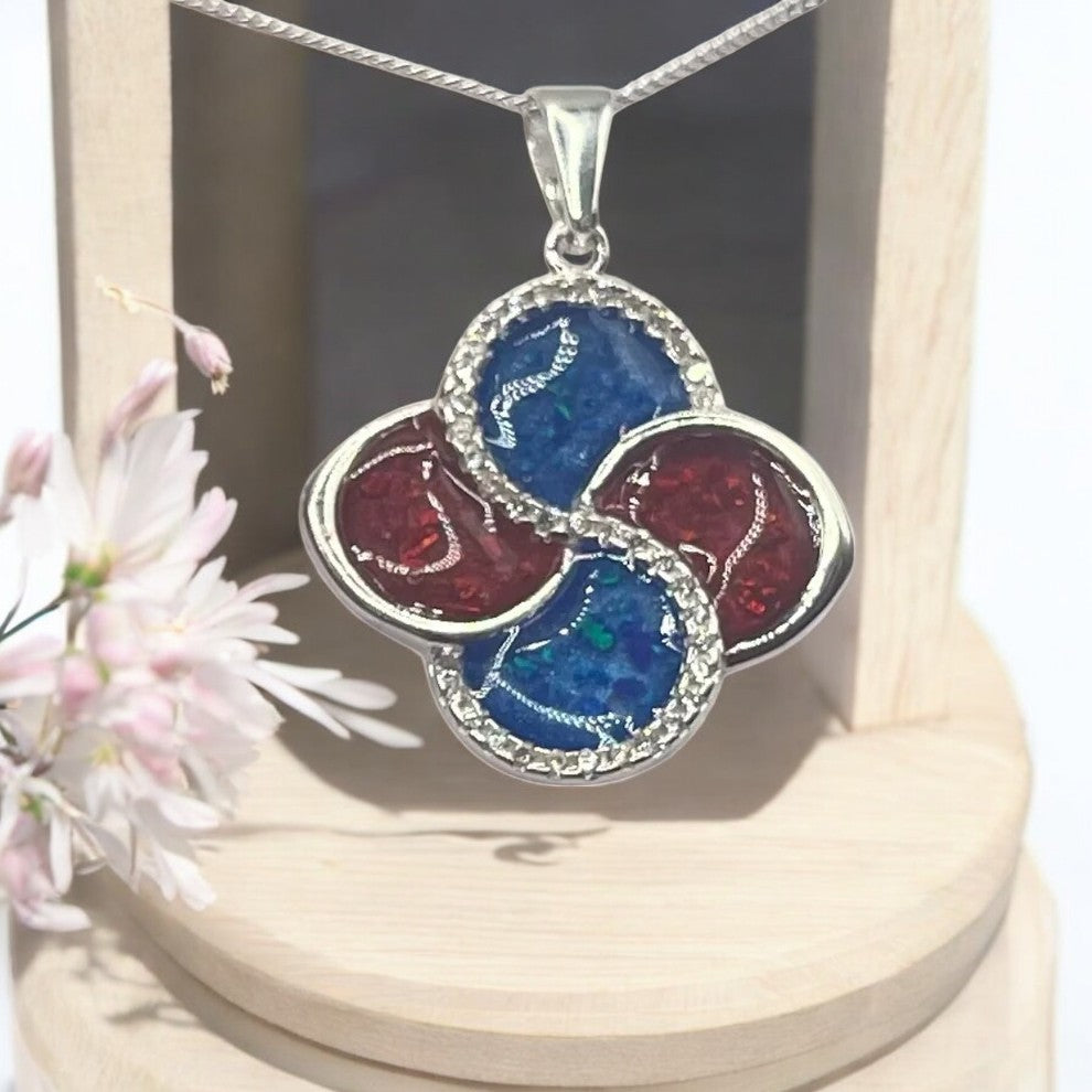 Solid 925 Silver Double Infinity Pendant With CZ
