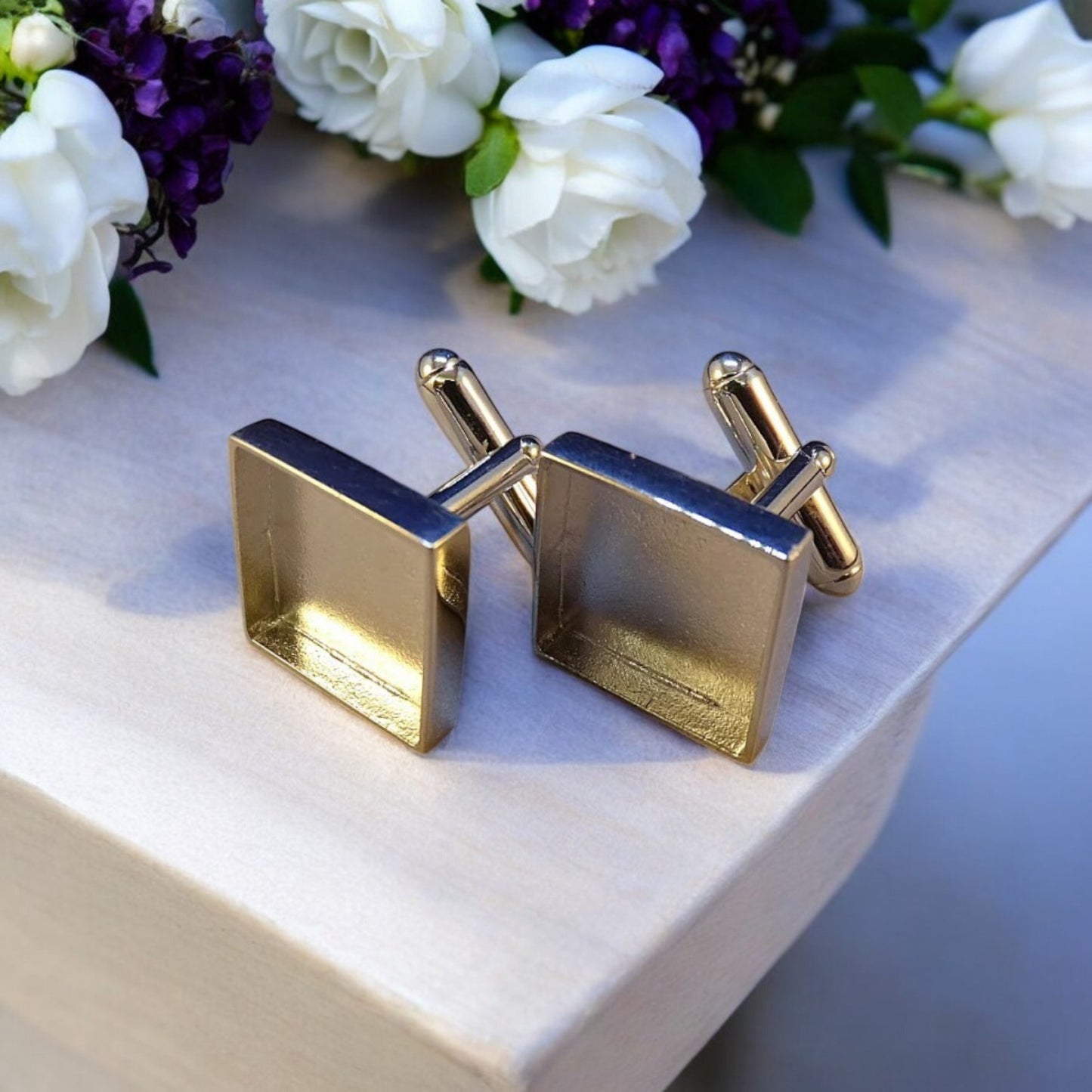 Solid 925 Silver Square Cufflinks 14.5mm